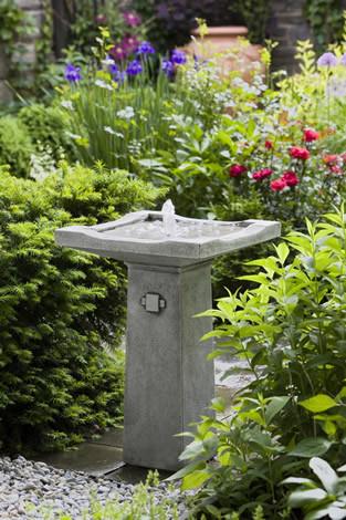 Bjorn Birdbath Outdoor Garden Water Fountain Fountain Campania International